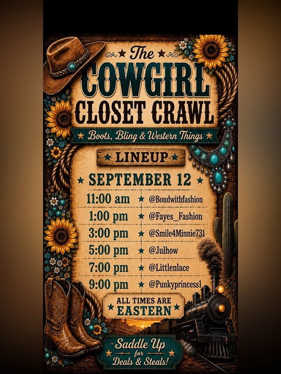 Punkyprincess1 Other - The Cowgirl Closet Crawl Live Flyer! 💛🤎🤠